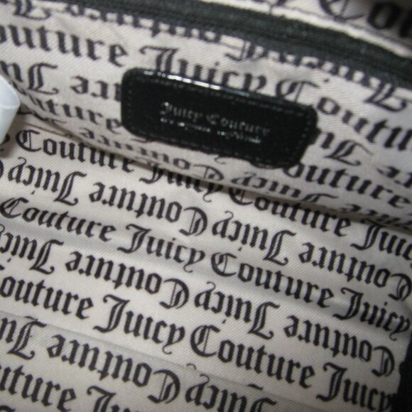 NWT Juicy Couture Licorice Black Fame Satchel Crossbody - Picture 6 of 13